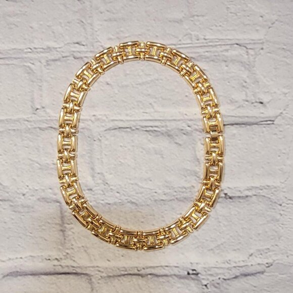 Other Jewelry - Vintage 80s Gold Tone Chain Link Necklace Jewellery #chainlink